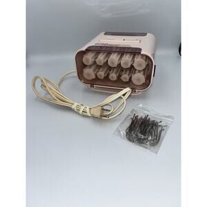 Vtg Norelco Curl Friend HB1632 20 Curlers 3 Sizes Hot Rollers W Clips Tested